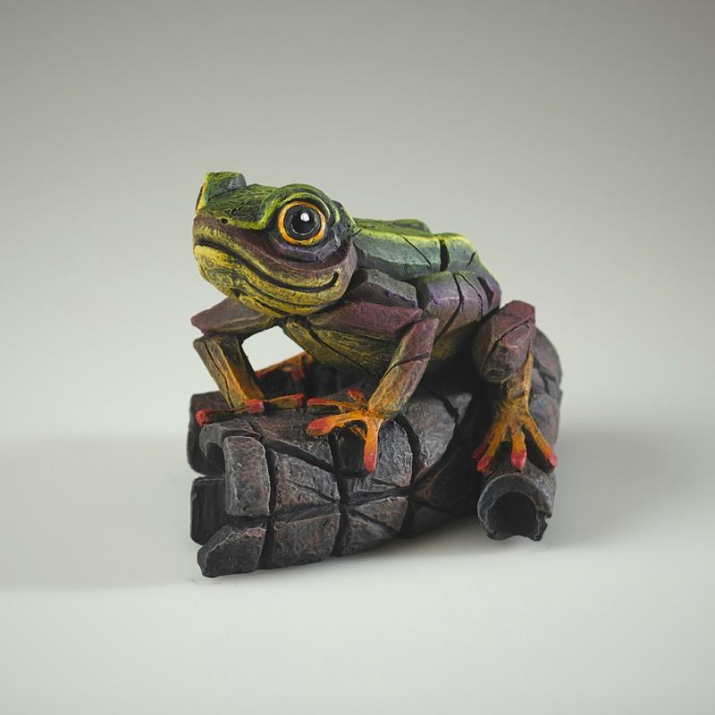 African Tree Frog Sculpture (Rainbow Green)